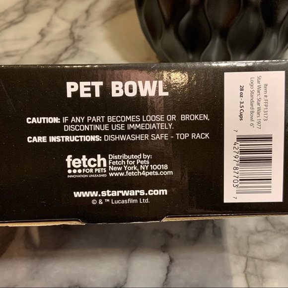 Star Wars 1977 Logo Branded 6" Ceramic Pet Bowl - Picture 7 of 8
